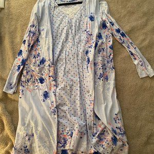 night gown robe set